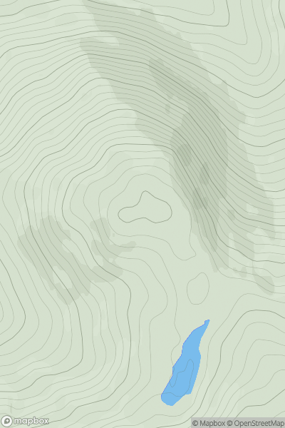 Thumbnail image for A' Mhaoile [Loch Linnhe to Loch Etive] showing contour plot for surrounding peak